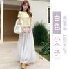 Purple skirt women's spring and autumn new gentle pleated long skirt Korean temperament a word umbrella skirt cake skirt