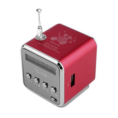 Přenosný Mini USB reproduktor MP34 Přehrávač hudby Podpora SD TF karty USB2.0 Stereo FM rádio