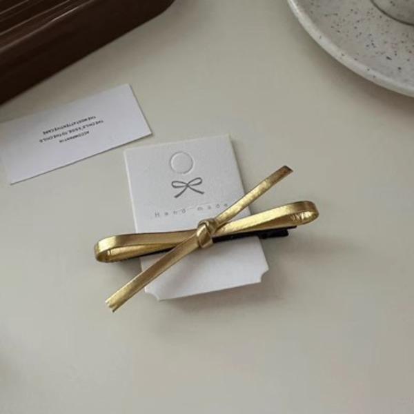 Leather Hair Clips Retro Bowknot Hairpins for Girls Sweet Barrettes Hairpin Hairgrips Women Fashion Hair Accessories Headwear