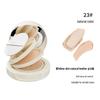 Cushion Foundation Powder: Two-in-One Bare Finish, Long-Lasting, Oil-Control, No-Cake, Natural Creamy Feel for Girly Skin.