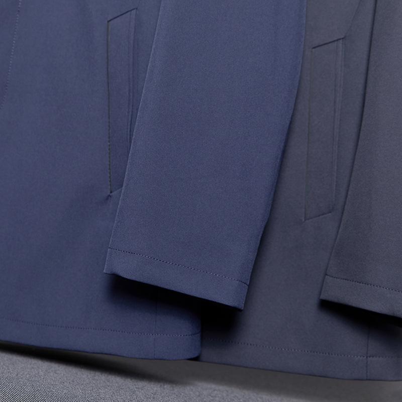 Veste Carrée Trois Dimensions Printemps Homme Style Affaires Léger Homme d'Âge Moyen Ample Décontracté Manteau Sombre Décontracté Polyvalent
