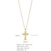 Micro-inlaid Zircon Pendant Copper Electroplated Cross Necklace Women's Titanium Steel Collarbone Chain Jewelry
