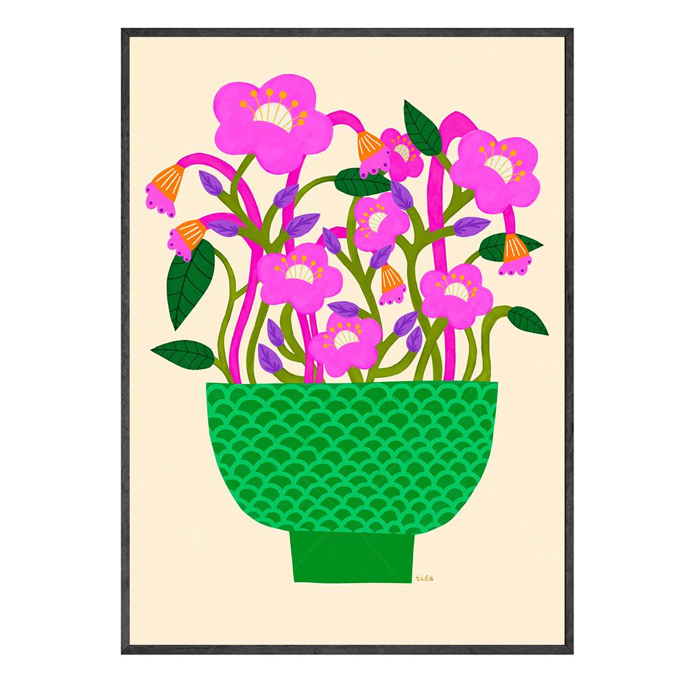 Positivity Kind Girl Quote Posters Art Prints Abstract Pink Flower Canvas Painting Colorful Boho Living Room Home Decor Pictures