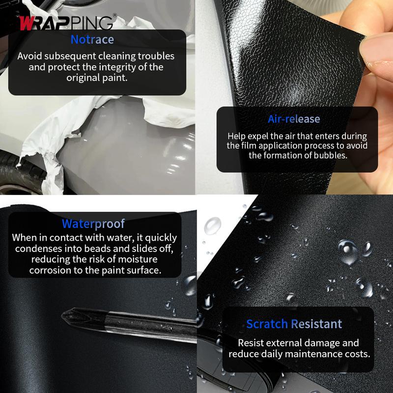 Matte Black Film Auto Outdoor Accessories Motorcycles Motorcycle Adhesive Vinyl Car Stickers Car Wrapping Sticker Body Covering