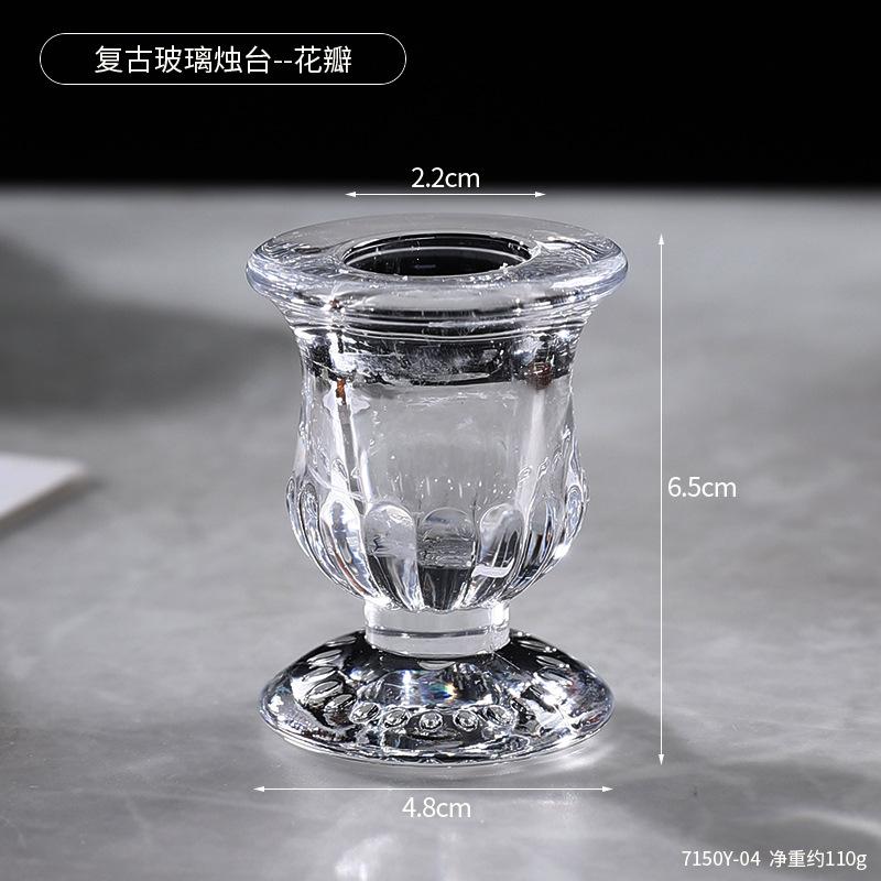 Nordic Simple Crystal Glass Candlesticks Are for Table Weddings Light Luxury Romantic Atmosphere Decorations Photo Props