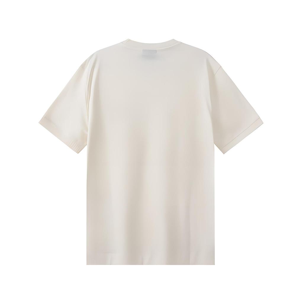Emporio Armani Ss24 Eagle Logo Embroidered Pullover Short Sleeve T-Shirt Men Tops Light-Beige 3D1TN3-1JOCZ-0158