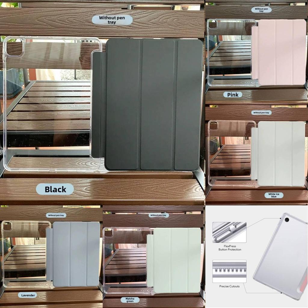 For Ipad Air 2 Tablet Computer Protective Case Solid Color Triple Design Fold