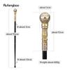 Goldgrauer Luxus-Gehstock mit rundem Griff, modischer Gehstock für Party, dekorativer Gehstock, eleganter Spazierstock mit Crosier-Knopf, 93 cm
