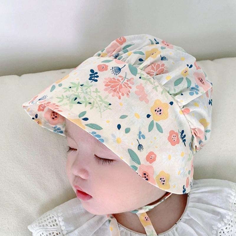 Girls Christening Hat Baby Girl French Bonnet Sun Cap Infant Breathable Summer Hat Vintage Headdress Little Girl Beanie