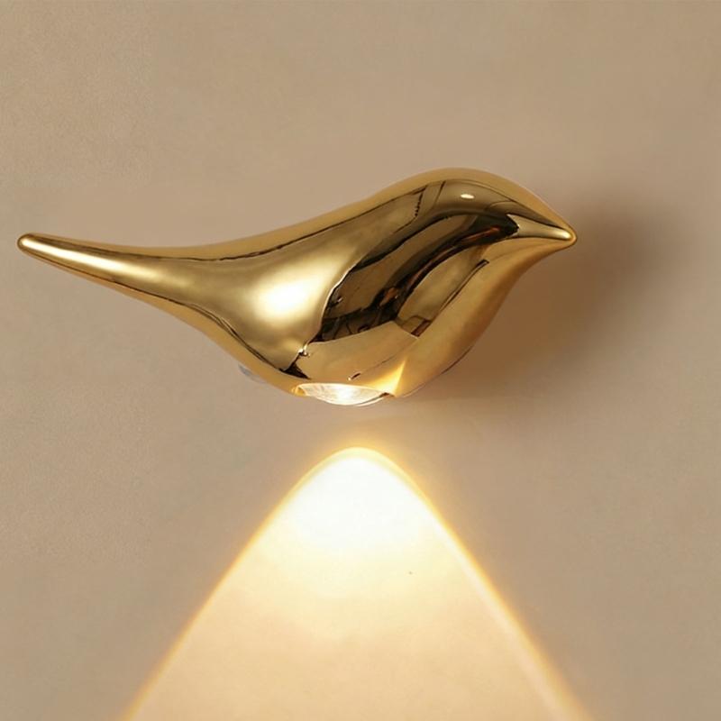 Vogelförmige automatische Sensor-Nachtlampe Moderne LED-Wandleuchte Flurleuchte USB-wiederaufladbare Wandleuchte Langlebig