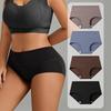 4Pcs Cotton Women Panties High Waist Body Shaper Underwear Breathable Girls Briefs Solid Plus Size Panty Slim Female Briefs