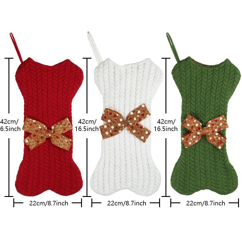 Christmas Decorations Knitted Wool Pendant Gift Bag Christmas Stockings Christmas Pendant Large Gift Bag