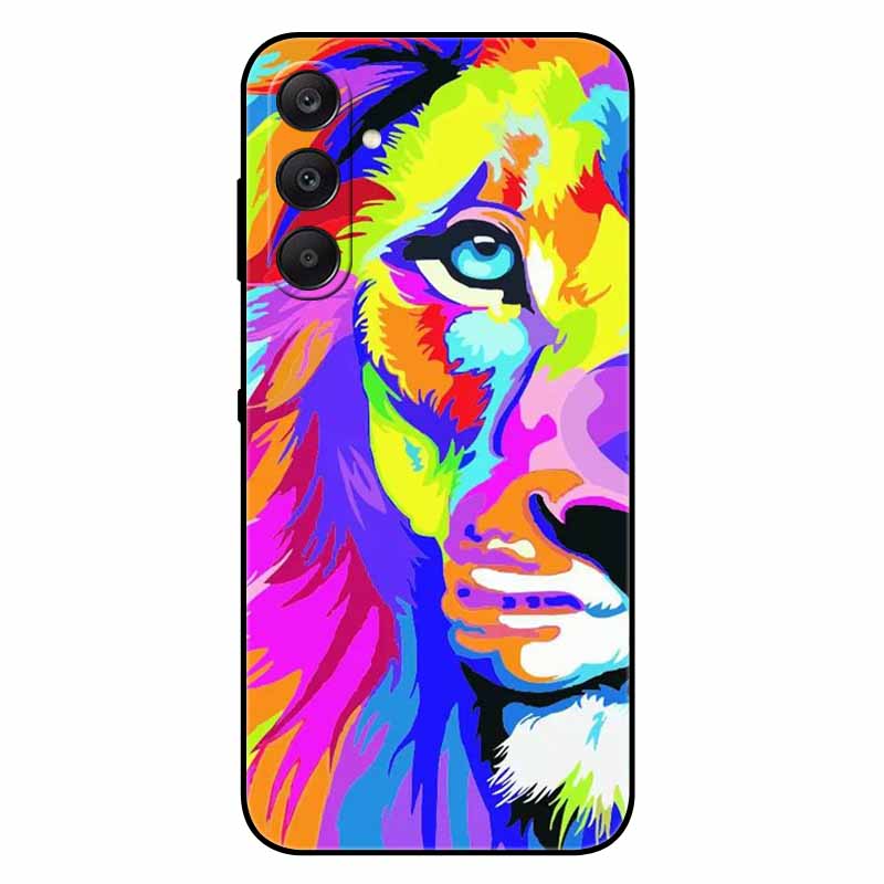 For Samsung A17 5G Case Black Silicone Soft Fashion Animal Back Cover For Samsung Galaxy A17 5G TPU Coque Cute Protective Bumper