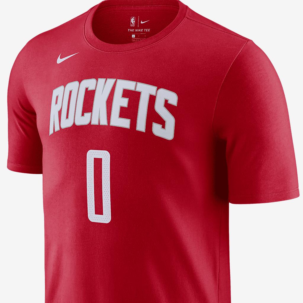Nike Basketball Short Sleeve T-Shirt Rockets Russell Westbrook 0 Men Tops Red CV8522-659
