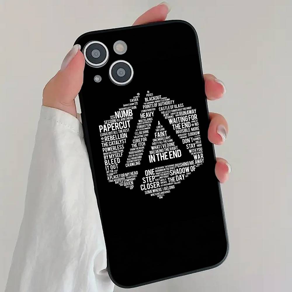 Rock Band L-Linkin Park Phone Case Cool Black Silicone Soft For IPhone 16 15 14 13 12 11 X XR Plus Pro Max Plus