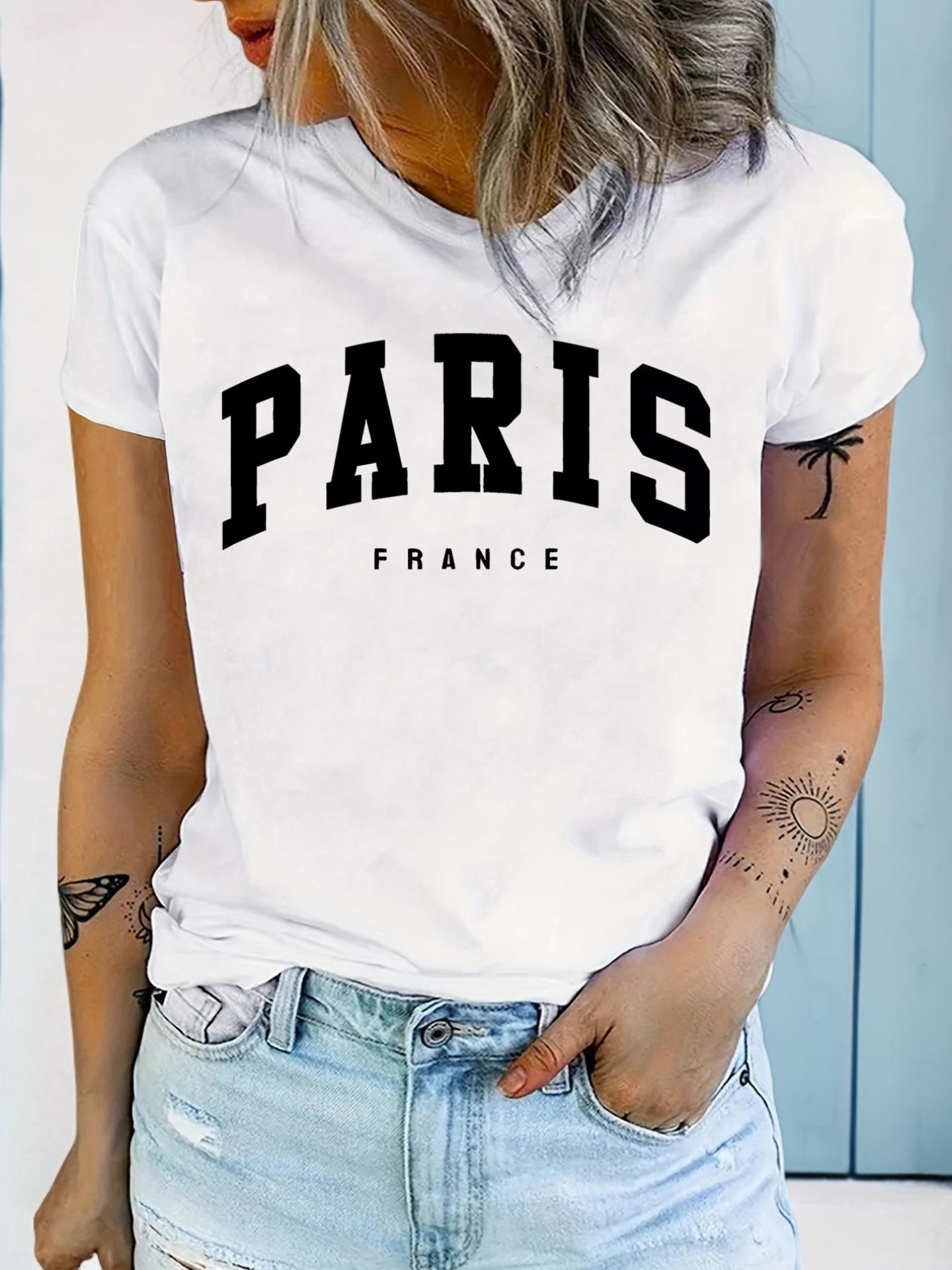 Paris France Graphic Print T-shirt L