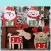 Charming Wooden Christmas Countdown Calendar Decorative Piece With Snowman Design