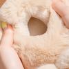 Winter Plush Slippers for Women  Thick Sole House Shoes Cozy Faux Rabbit Fur Indoor Slides with Closed Back