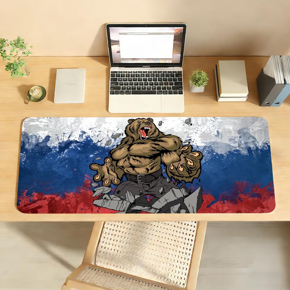 Russian Bear Mouse Pad Computer Laptop Rubber Nonslip Mouse Mat Mousepad Gamers Decoracion Desk Mat