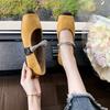 Xiaoxiangfeng Korean Version Temperament Mary Jane Shoes Women's Shoes Spring and Summer French Retro Soft-soled Single Shoes Black Shoes Loafers