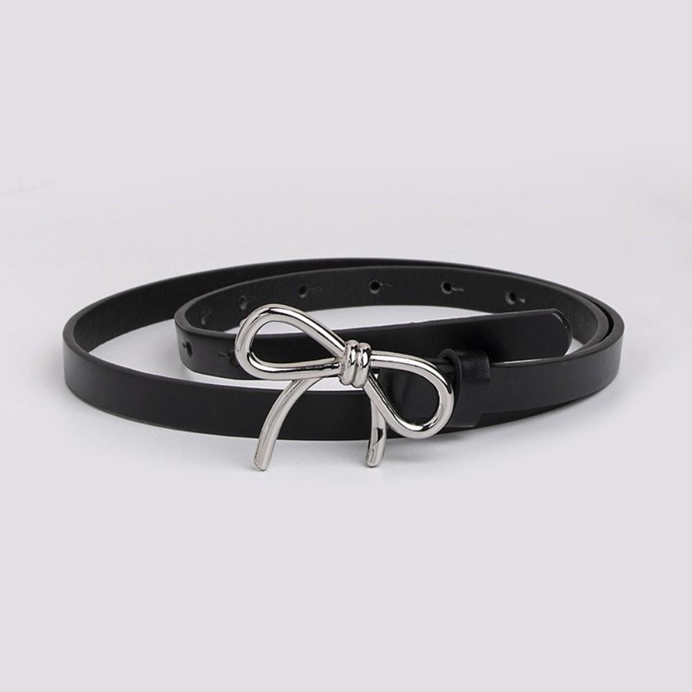 Adjustable Women Bowknot Buckle Belt Candy-Colored Bowknot Element Waist Belt Bow Detail Versatile Waistband for Casual Wear