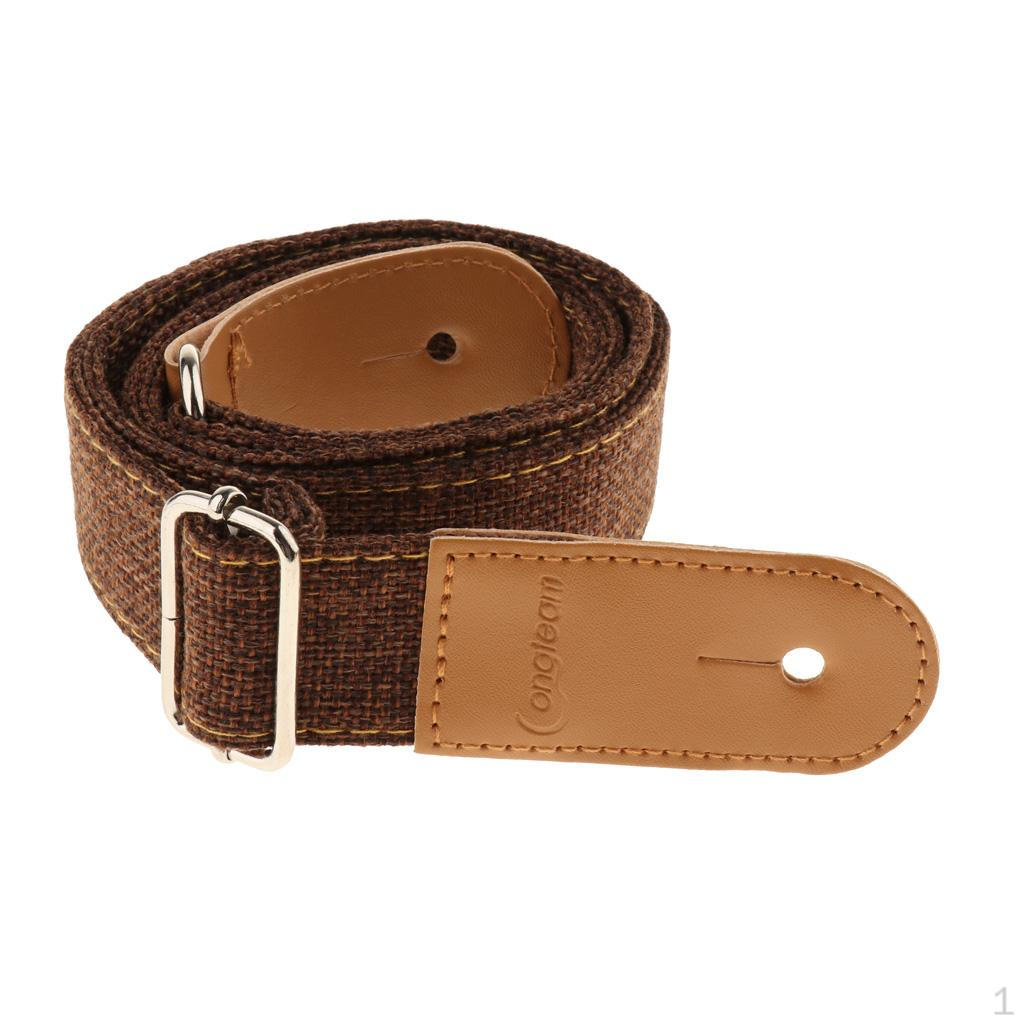 1x Ukulele Strap Belt with PU Leather Ends for Acoustic Electric Guitar