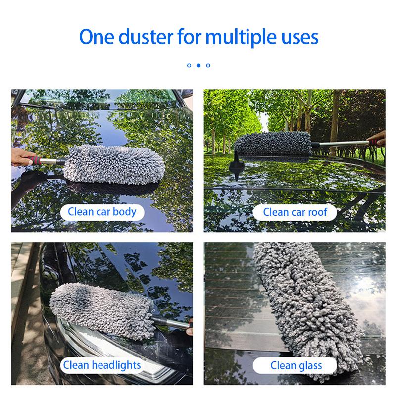 SEAMETAL Car Cleaning Brush Stretchable Auto Tyre Wheel Cleaning Brushes Handheld Car Wash Brush