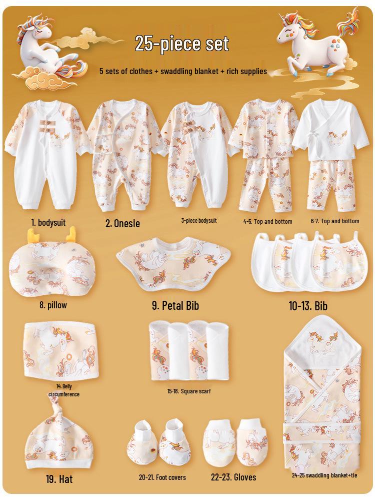 High-End Baby Gift Set: Newborn Spring/Autumn Clothes for Full Moon Celebration