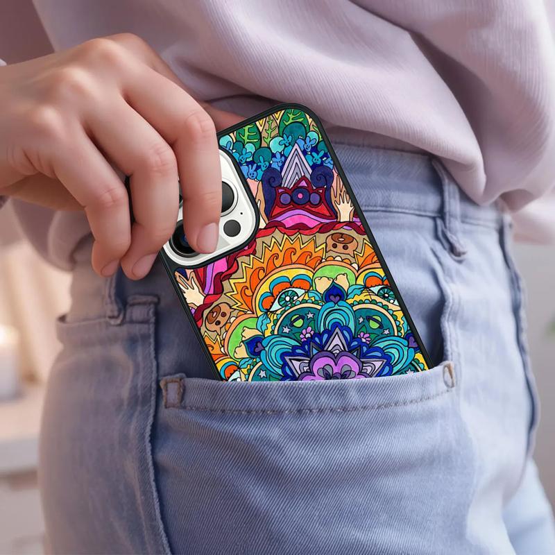 Turquoise Mandala Phone Case For iPhone 17 Air 15 16e 14 13 Pro Max Coque 12 11 Pro Max PLUS cover