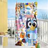 Bluey Customized Name Beach Towel Super Soft & Absorbent Suitable for Swimming Gym Camping Yoga Vacation