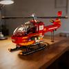 Non-Toxic 424Pcs Red Airplane Model Building Blocks Toy Firefighting Aircraft Puzzle Bricks Sets Educational Toys Desktop Ornament Gifts