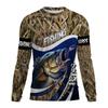 2026 New Spring And Autumn Men's Long Sleeve T-shirt With Fish Pattern Printing Outdoor Fishing Essential T-shirt