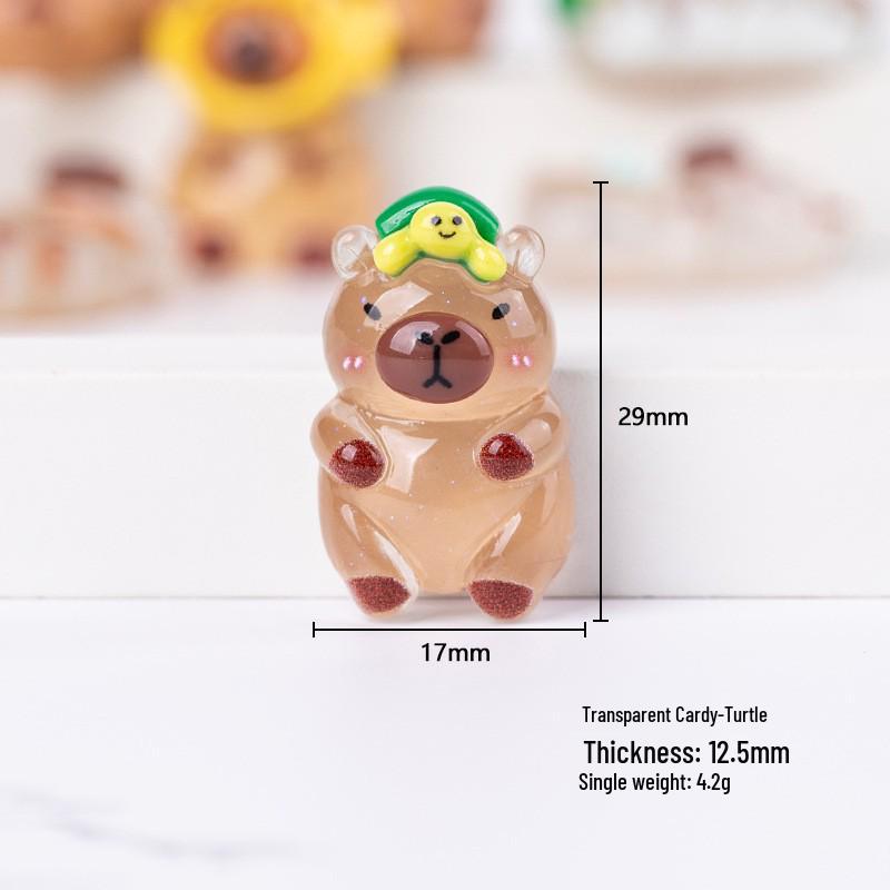 Resin Capybara DIY Phone Case Patches & Kids' Hair Accessories Charms