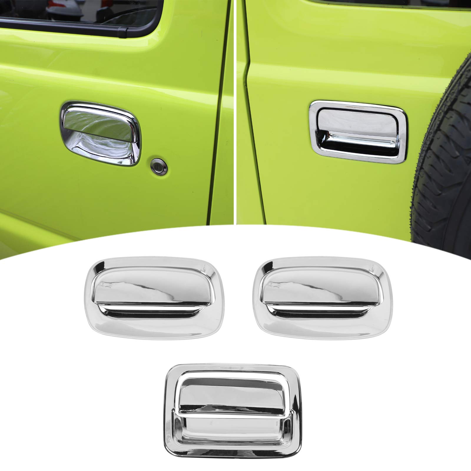 

ANTC Door Handle Protectors for Suzuki Jimny Prevents Door Knobs from Nail Scratches JB64/JB74, 6-Piece Set, Anti-Scratch, (Bright)