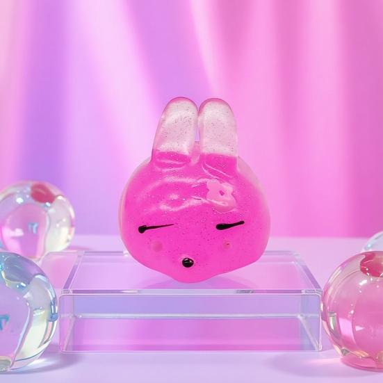 Mini Glitzer Tier Quetschspielzeug Wal Igel Delfin Krabbe Kaninchen Knetspielzeug Angstlinderung