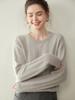 Maglione da donna in cashmere a girocollo: Lavorazione a treccia spessa, Morbido cashmere di capra, Ideale per Autunno/Inverno.