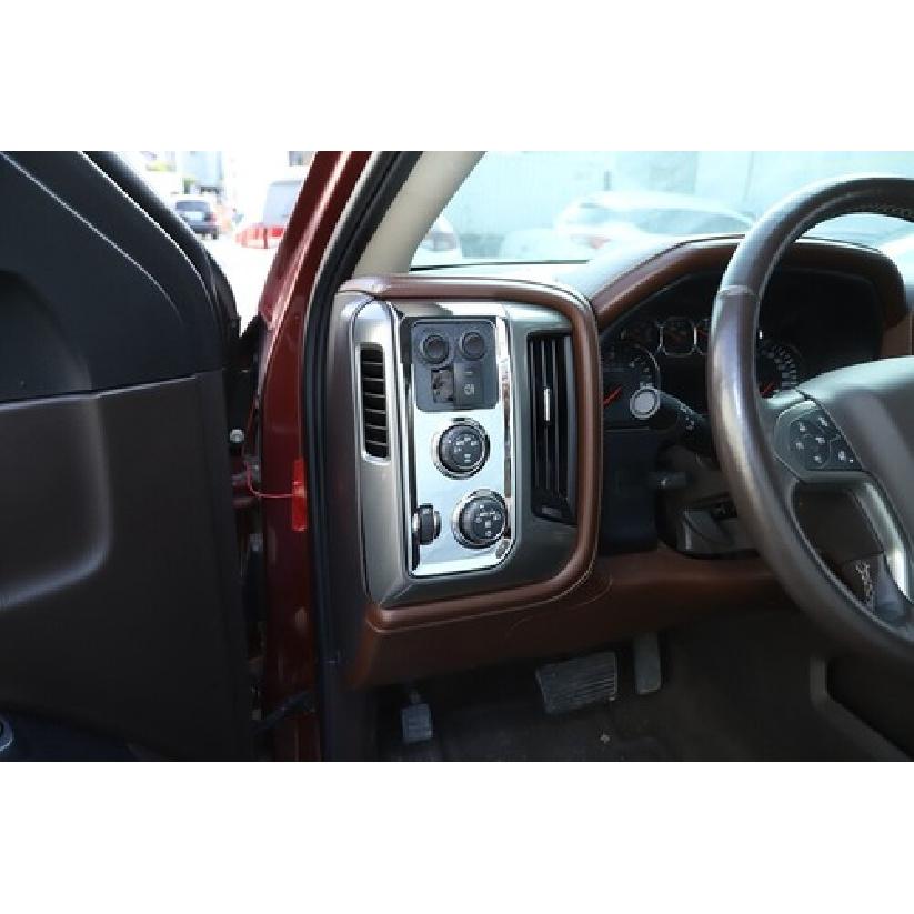 Chrome Headlight Switch Panel Decor Cover Trim For Chevy Silverado GMC Sierra