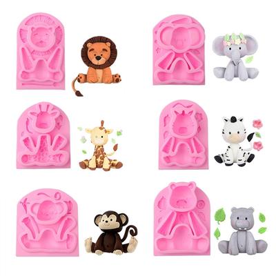Niedliche Elefant Giraffe Form Silikonform Tierform Süßigkeiten Fondantform Schokolade Seife Kuchen Dekoration Backform