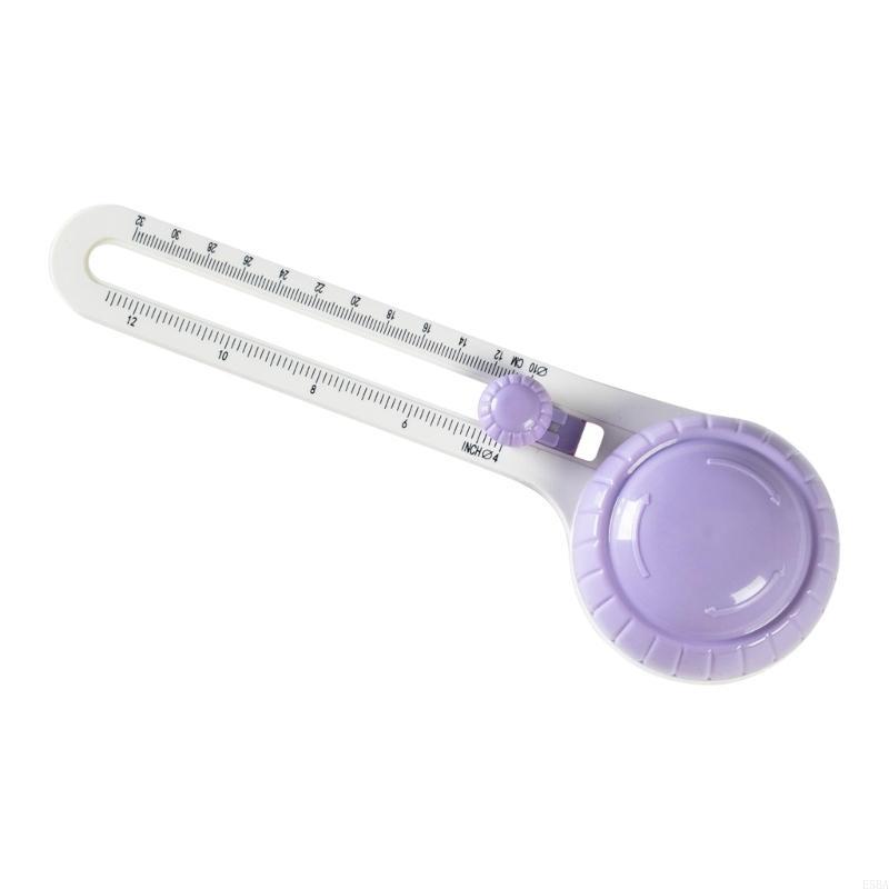 E5BA Paper Cutter Round Cutting Tool with Clear Scale Guide 60 Degree Rotation