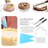 33Pcs Kitchen Cake Decorating Turntable Rotating Base with Scraper Pastry Nozzle Set Baking Tool