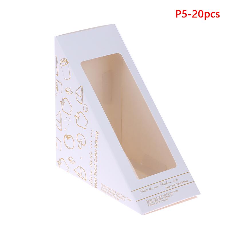 

20 шт. упаковочных коробок для сэндвичей, тостов, выпечки, кондитерских изделий, упаковочных бумажных контейнеров