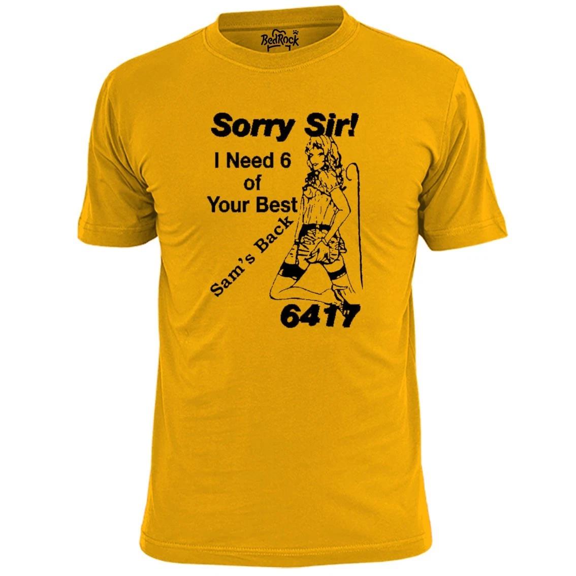 Mens Six Of The Best Escort Card T shirt Brothel M