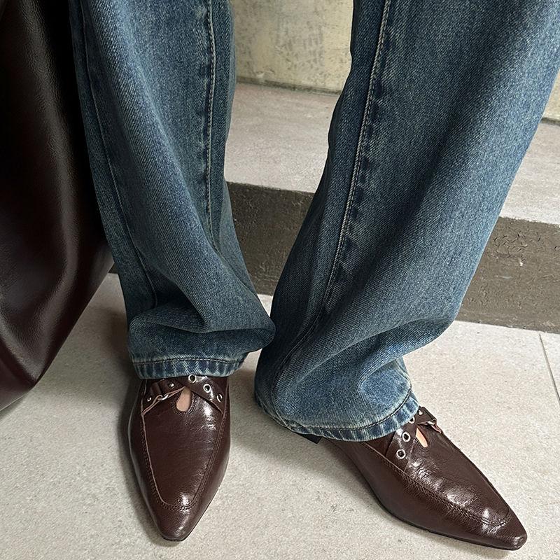 Fashion 2025 New Women Pumps Thick Heels Fashion Square Toe Mature Genuine Leather Spring Summer Basic Office Ladies Women Heels Shoes