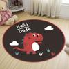Cute cartoon circular carpet, sky night moon star rocket plane children's room anti slip floor bedroom decoration carpet