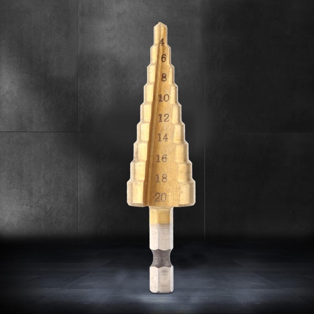 High Speed Steel Step Drill Bit Titanium Coated Step Drill Bit Set Durable Power Tools  Metal