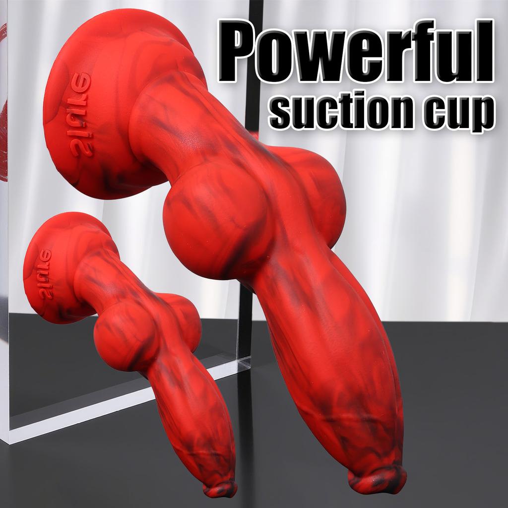 4 Sizes Dog Knots Dildo Adult Toy Animal Penis Fantasy Dildos Silicone G-Spot Stimulator Sex Toys For Men Women Men Anal Plug
