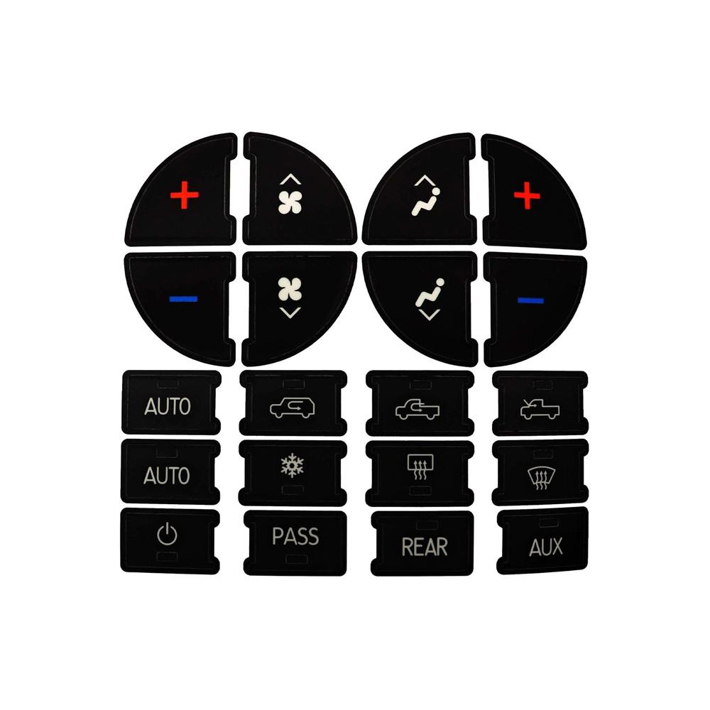 Button Repair Kit AC Dash Switch Sticker For Chevrolet Silverado 2007-2013