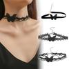 3 Pcs Black Lace Butterfly Choker Necklace Punk Clavicle Chain Necklace Adjustable Collar Chain Statement Jewelry