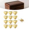 Edge Cover Safety Protector Edge Corner Black Protection With Screws Wooden Case 12pcs Desk Decoration Vintage