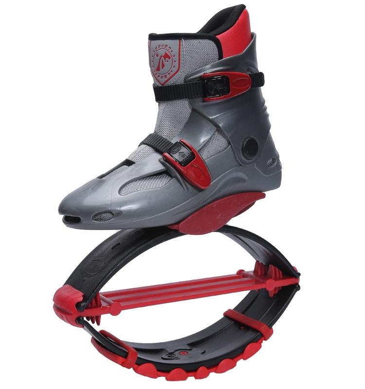 Unisex Silver Red Medium Range Rebound Fitness Spring Assisted Rebound Training Boots Comfortable Walking Casual Outdoor Travel 33